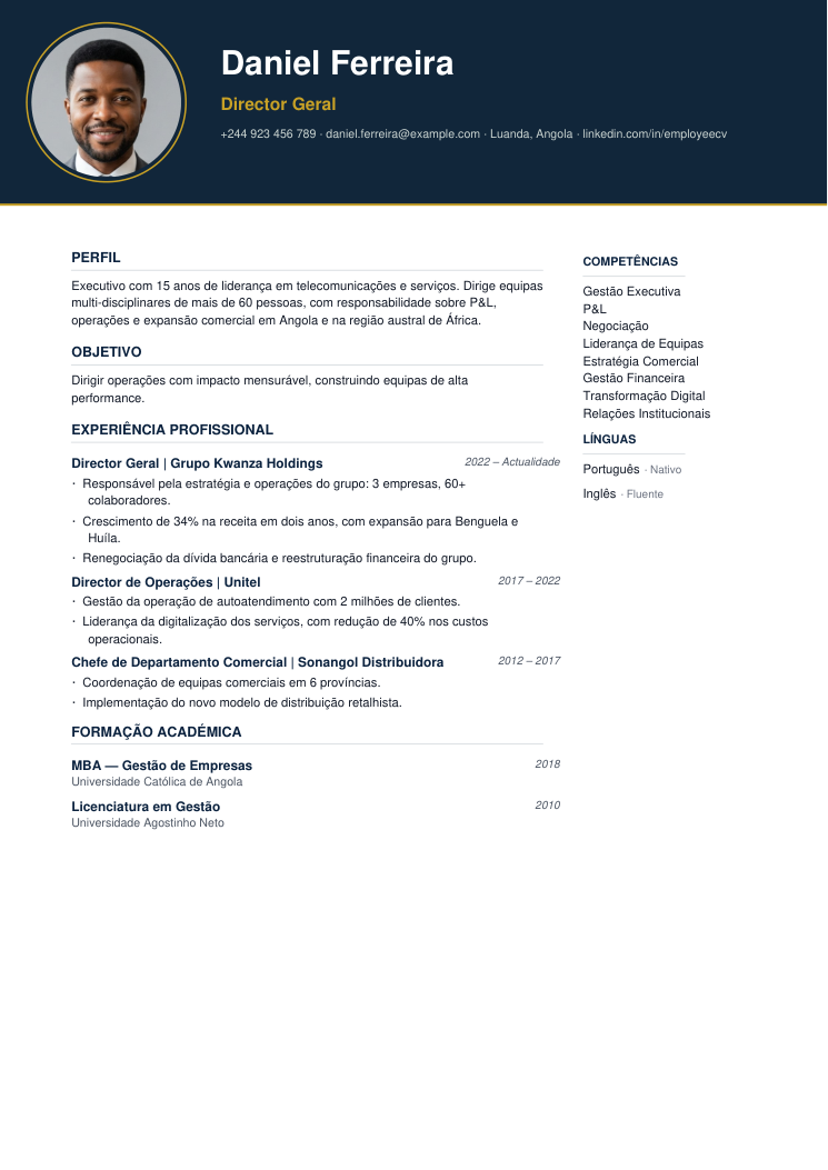 Estilo de CV Executive